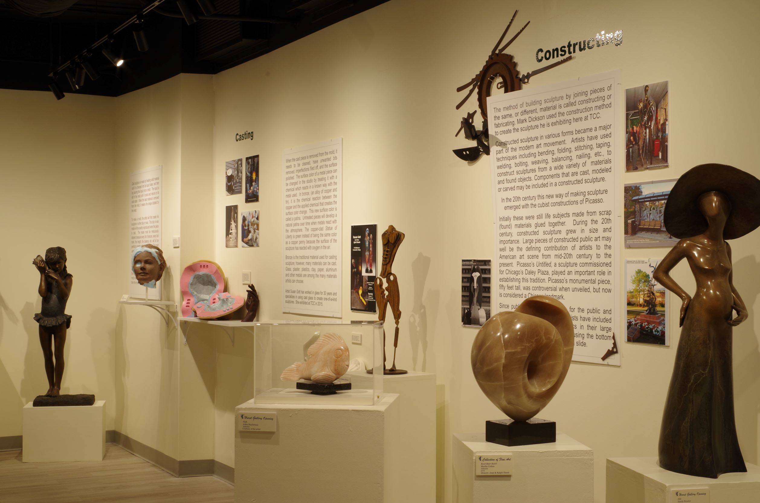 Shot of the casting and constructing part of Ralph Hurst exhibit