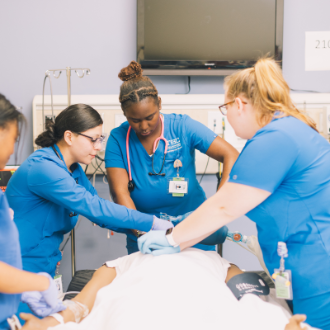 Nursing Students Practicing